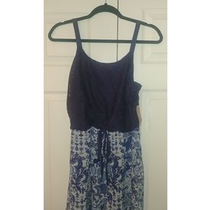 Blue Paisley Maxi Dress